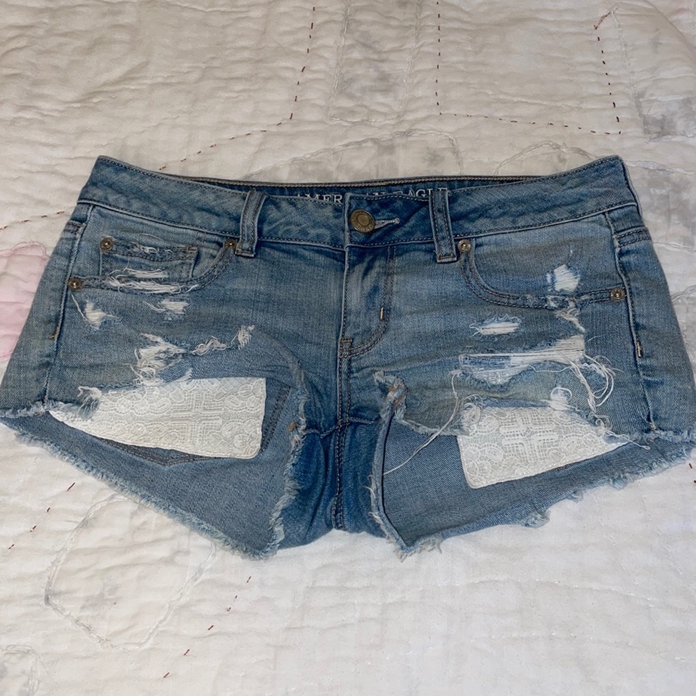 Destroyed Denim Shorts